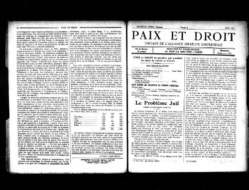 Paix et Droit.  (01/06/1922)
